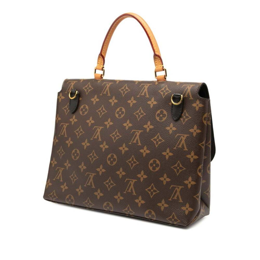 LOUIS VUITTON Black Monogram Leather Shoulder Bag - Picture 2 of 6